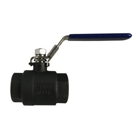 MIDLAND METAL Ball Valve, 2Piece, 14 Nominal, NPT, 2000 psi, 10 to 150 deg C, Full Port, Media Gas, Oil and W 949111